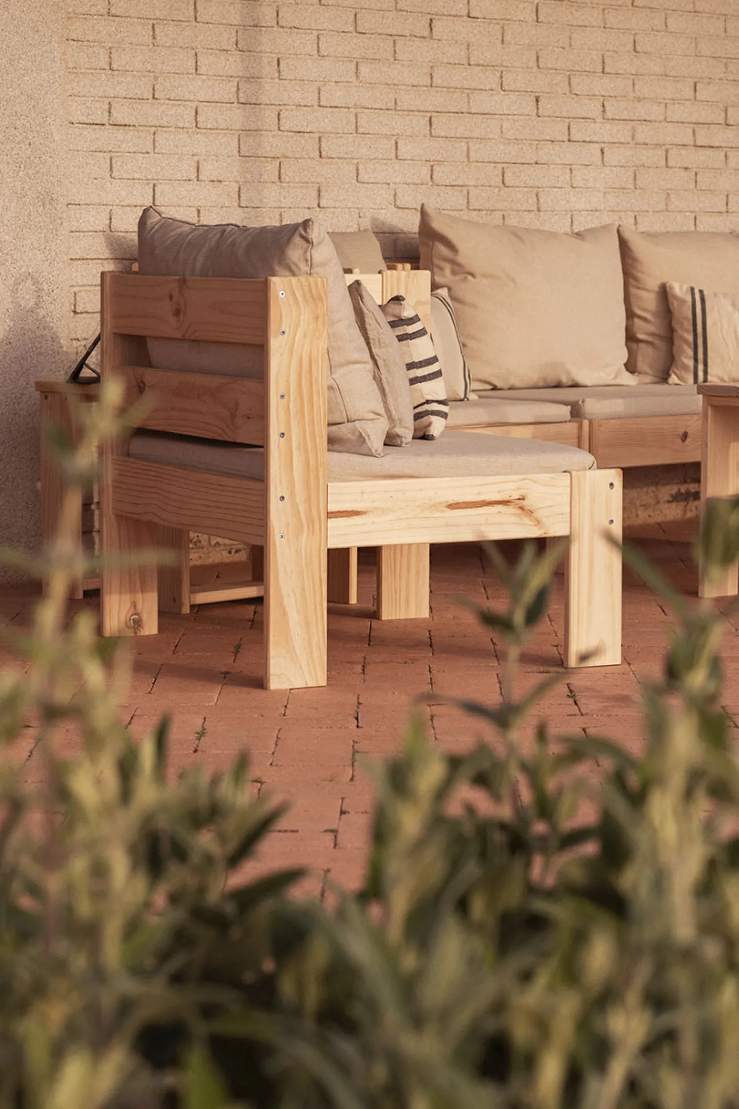 Muebles LUFE Sillones Y Puffs Para Exterior^OREKA sillón modular con brazo izquierdo para exterior