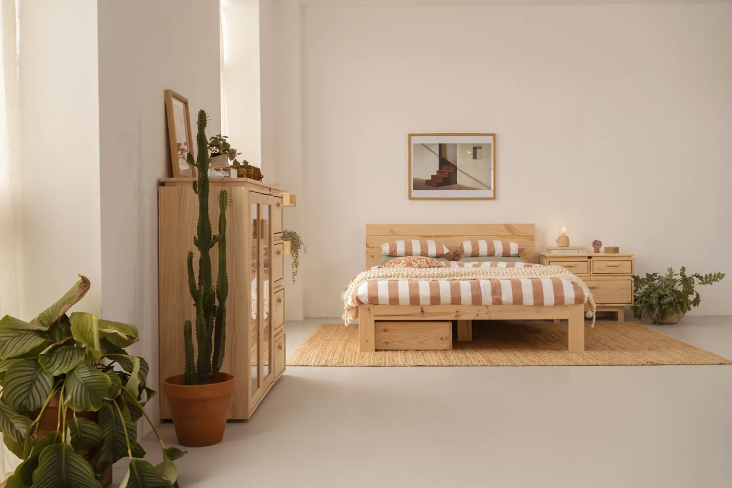 Muebles LUFE Camas Dobles Con Cajones|Camas 150^TESTA cama doble 150 con 1 cajón