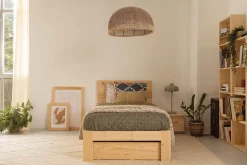 Muebles LUFE Camas Individuales Con Cajones|Camas 90^TESTA cama individual 90 con 2 cajones