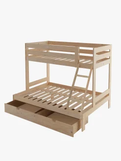 Muebles LUFE Literas Triples^TRIOLO litera triple 140 con 1 cajón