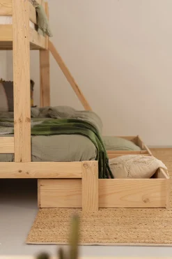 Muebles LUFE Literas Triples^TRIOLO litera triple 140 con 1 cajón